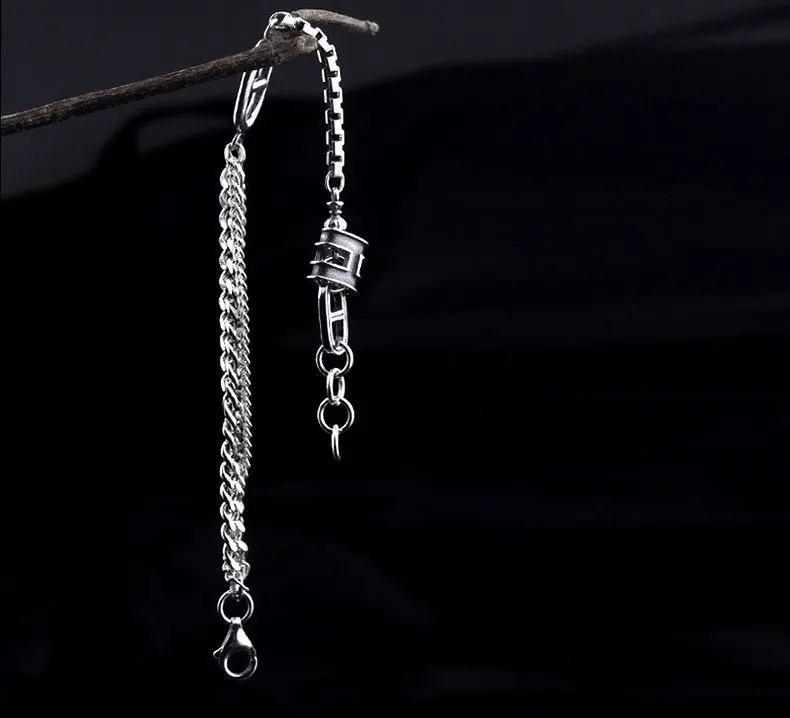 Pure Silver S925 Vintage Multiple Chain Splicing Link Bracelet 925 Jewelry (YRT) | Украшения и аксессуары