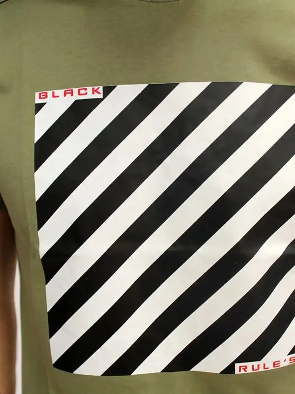 

Rodrigo Mens Khaki Printed Crew Neck T-shirt