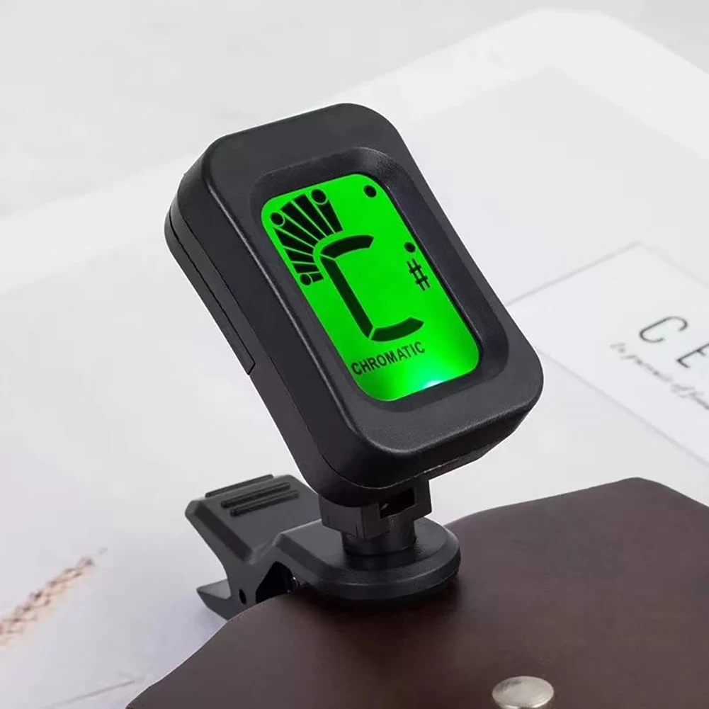 

Guitar Tuner Rotatable Clip-on Tuner LCD Display For Chromatic Acoustic Guitar Bass Ukulele Black Guitar Parts