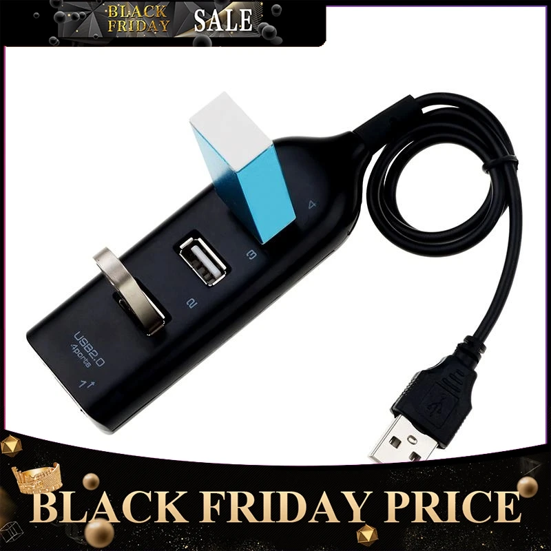 Новое поступление 50 см 4 Порты и разъёмы usb-хаб USB 2,0 Высокое Скорость 4 Порты и разъёмы разветвитель usb-хаб адаптер для ПК ноутбук компьютер Тетрадь usb-хаб
