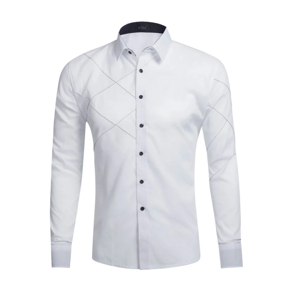 

Men's Clothing Casual Shirt Men Long Sleeve Solid Fashion Slim-fit Regular-fit Youthful Shirts Camisa Masculina Autumn