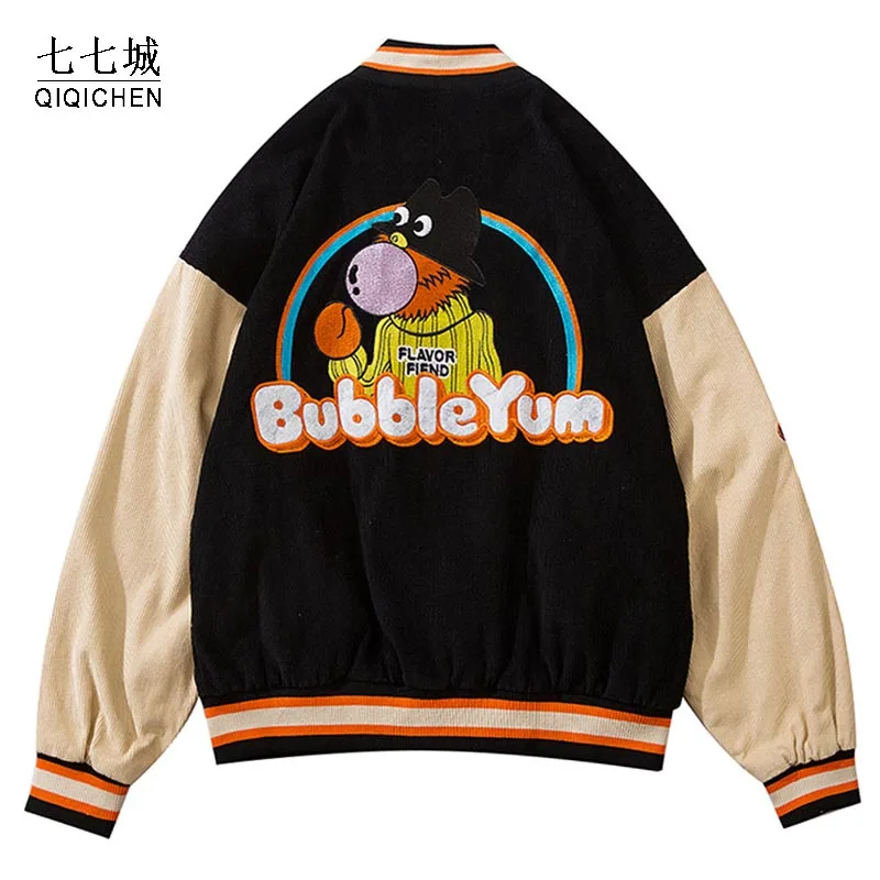 

Уличная хлопковые пиджаки Для мужчин детские носки с принтом с пандой Весна японский в стиле хип-хоп спортивный костюм пальто пара Лоскутна...