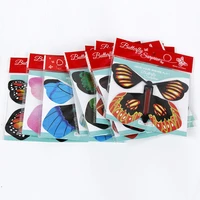 magic paper flying butterfly worked elastic band toys hand transformation multi butterfly props adults funny surprise toys gifts