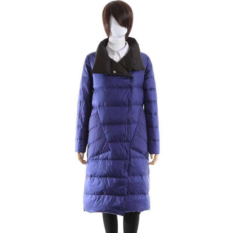 FTLZZ зимняя двухсторонняя тонкая куртка пальто женская однобортная парка