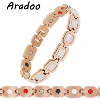 aradoo magnetic bracelet stainless steel bracelet women metal bracelet clasp bracelet fashion gift holiday gift for bracelet