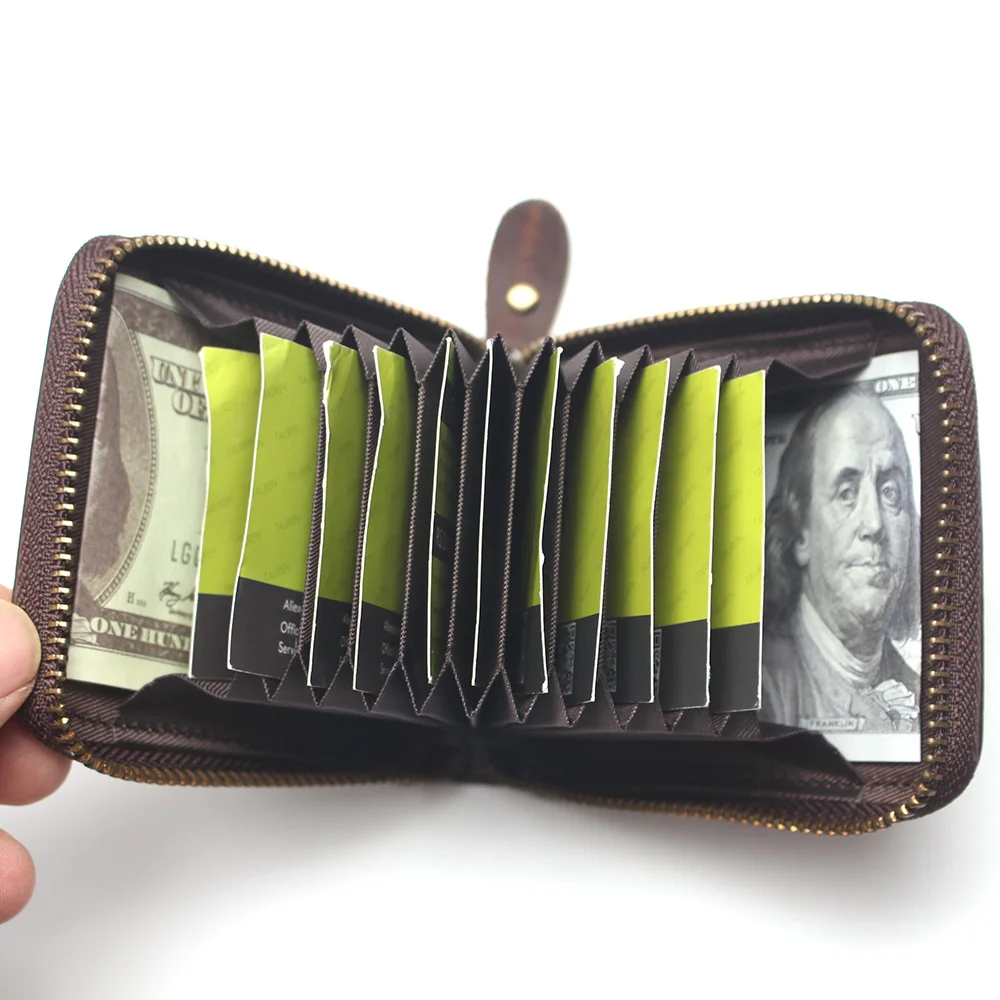 Кошелек из натуральной кожи с отделением для карт и RFID-защитой | Багаж сумки