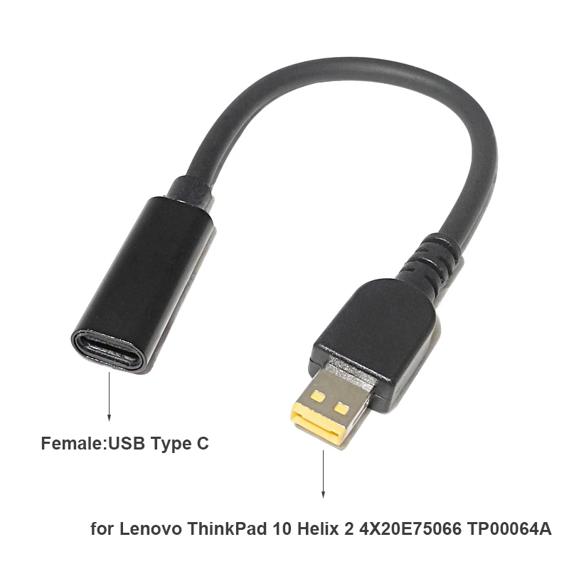 Dc USB Type C адаптер питания переходник для ноутбука зарядный кабель шнур Lenovo ThinkPad 10