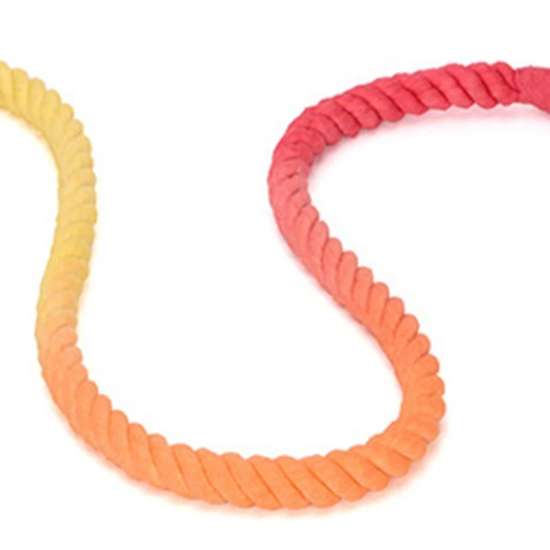 

Rainbow Gradient Shaped Chain Collar Single Piece Dog Leash Multifunctional Rope