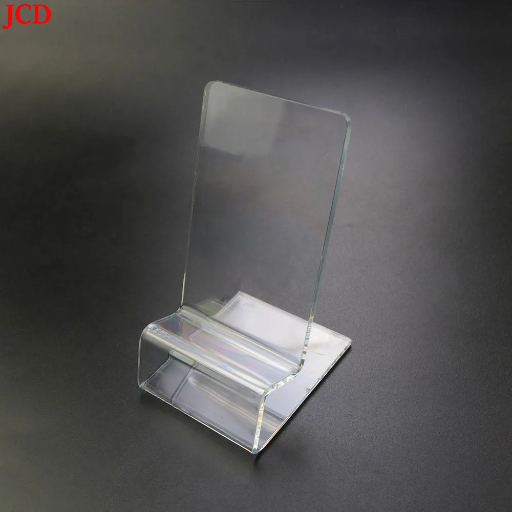 jcd transparent acrylic card holder cell phone display stand office desk accessories card clip market exhibition display bracket free global shipping