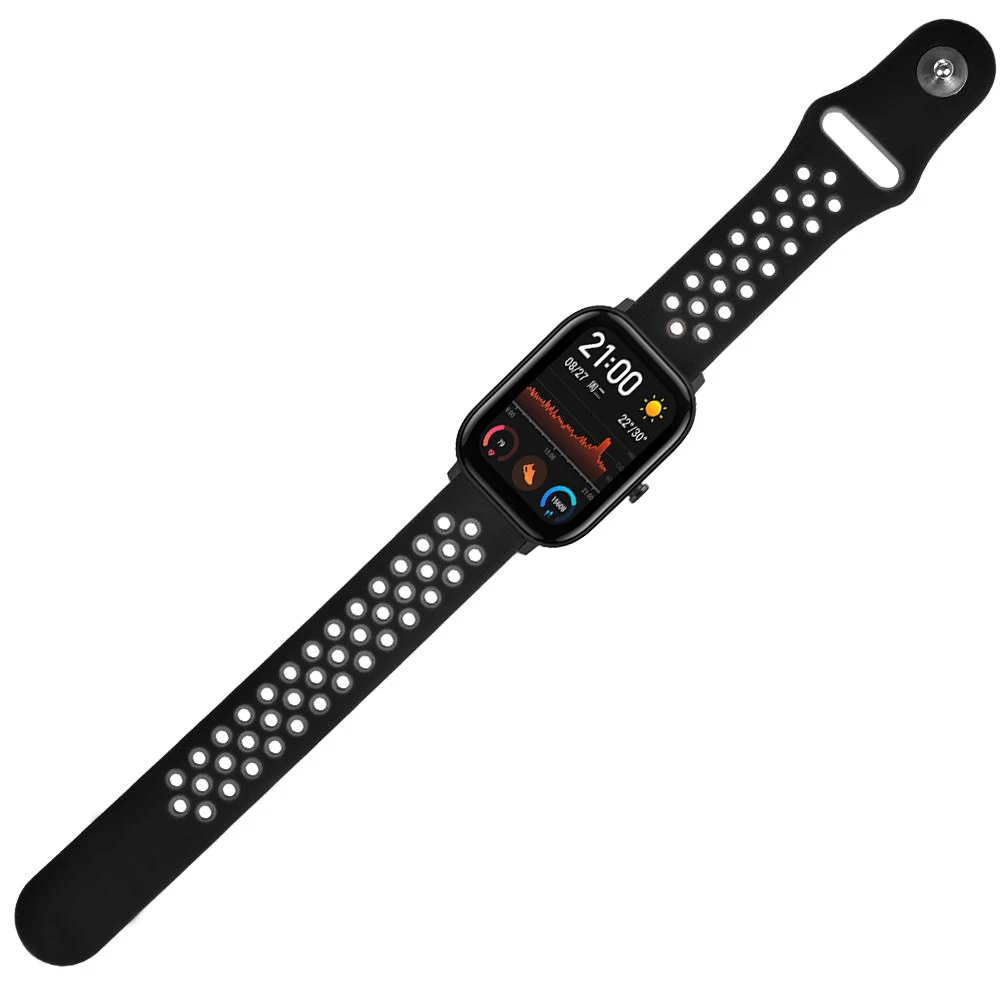 20 мм 22 двухцветный силиконовый ремешок для часов Huami Amazfit GTS/GTR сменный Stratos