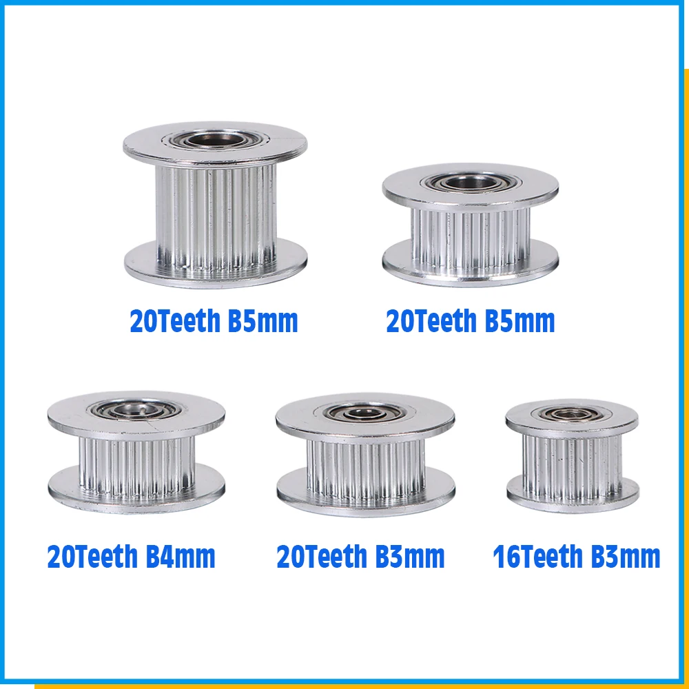 

Зубчатый шкив GT2, 16/20 зубьев, отверстие колеса 3/5 мм, алюминиевые зубья шестерни, ширина 6/10 мм для принтера I3 Ender 3 CR10 Bluer Reprap