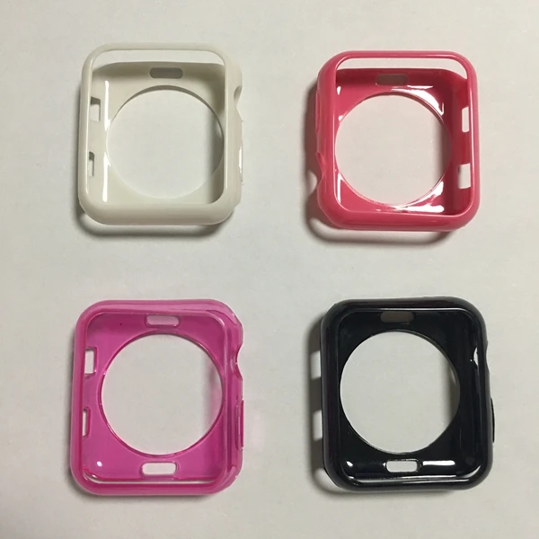 Модный Резиновый чехол для Apple Watch 38 мм 42 40 44 Серия 1 2 3 4 5 TPU Мягкий тонкий защитный