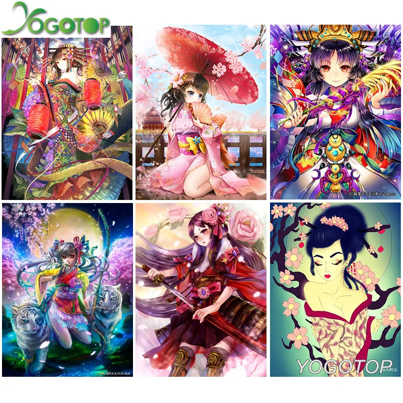 5D алмазная вышивка японское аниме девушка сделай сам 5d живопись полная мозаика