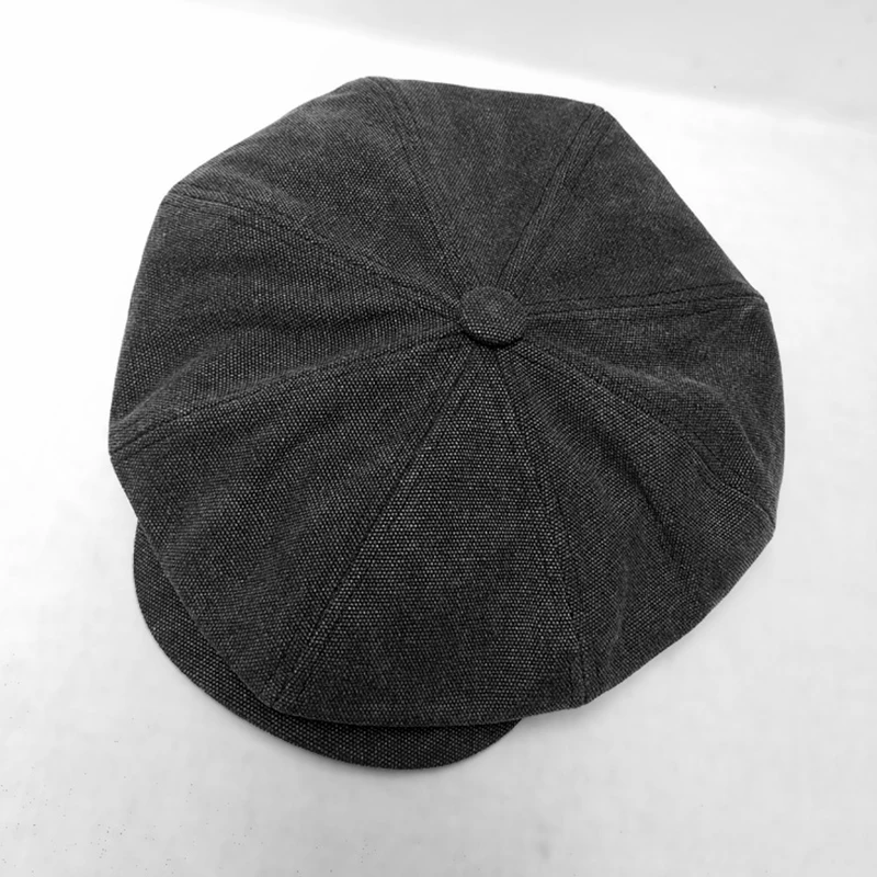 Casquette Всесезонная хлопковая и льняная Черная мужская шляпа Newsboy мужской берет Мужская и Женская Ретро английская бейсболка BLM58
