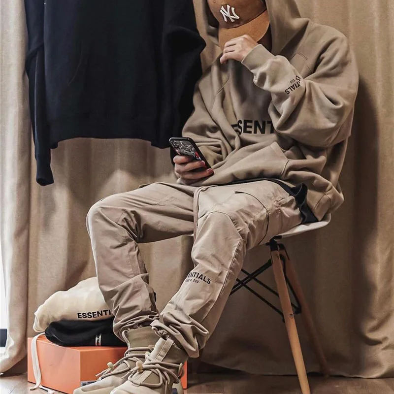 

2021 Brand Cargo Pants Men Loose Streetwear Solid Refective Pants For Men Women Spring Summer Quick Drying Trousers Joggers Male