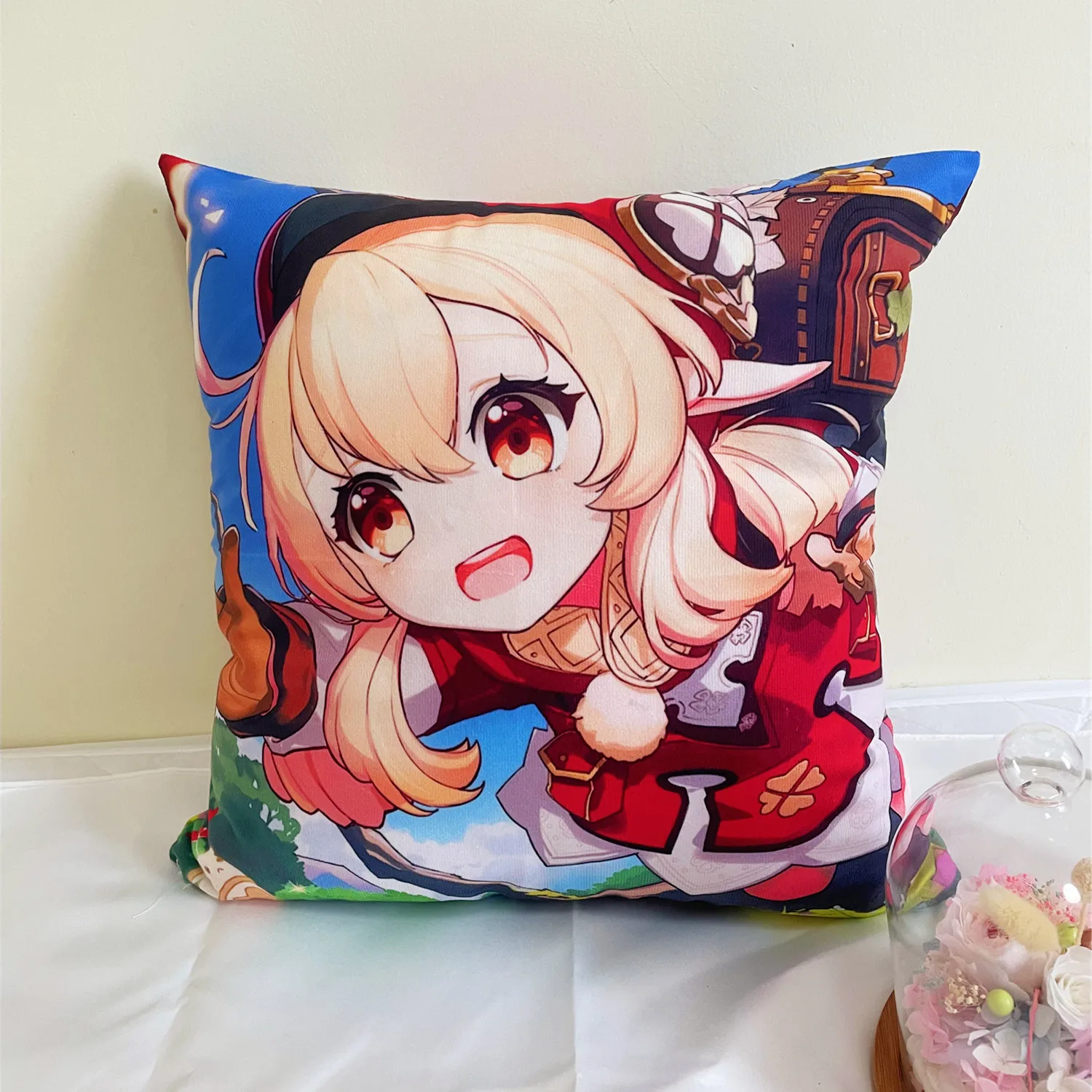 45x45 см наволочка с эффектом воздействия Genshin для обнимающейся подушки в стиле