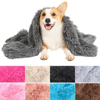 dog bed soft blanket cat mat long plush pad for small medium large dogs winter keep warm sleeping puppy cushion pet accessories