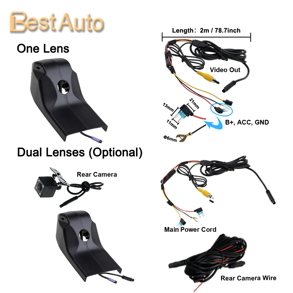 Цифровой видеорегистратор с управлением через приложение Wi-Fi акселерометром и