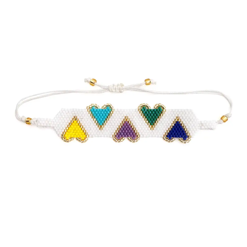 Go2boho MIYUKI браслет в виде сердца мексиканский череп ювелирные изделия Белый Кристалл кисточкой Pulsera Mujer Браслеты Женские богемные ручной работы