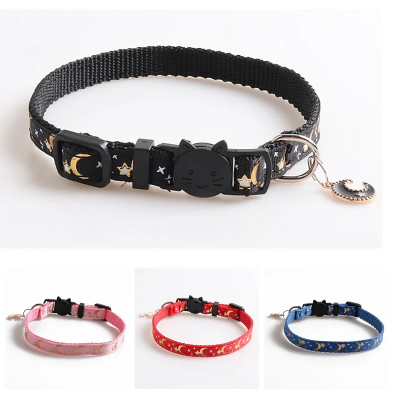 Ожерелье для кошки с подвеской Регулируемый аксессуар домашних животных золотая