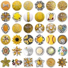 5 шт.лот, оптовая продажа, ювелирные изделия с застежкой, смешанные желтые стразы, 18 мм кнопки для застежки браслета, браслет, сменные ювелирные изделия