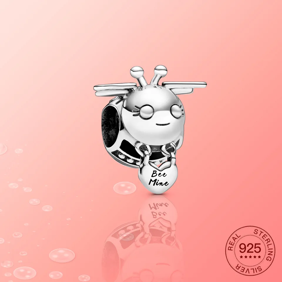 Новинка 2020 подвески из стерлингового серебра 925 пробы с Пчелой подходят для