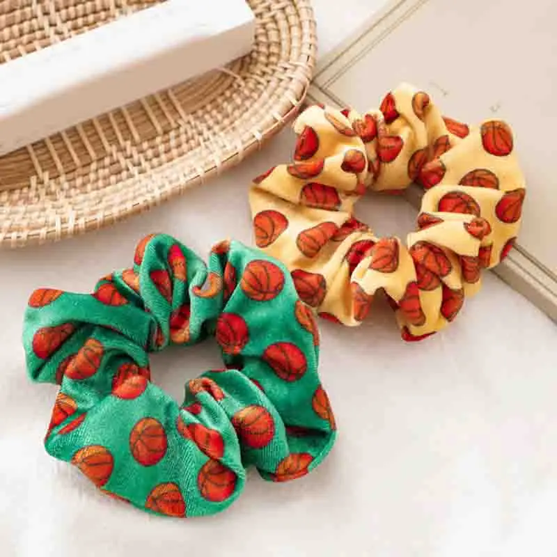 Резинка для волос бархатная толстая золотистая эластичная заколка хвоста с