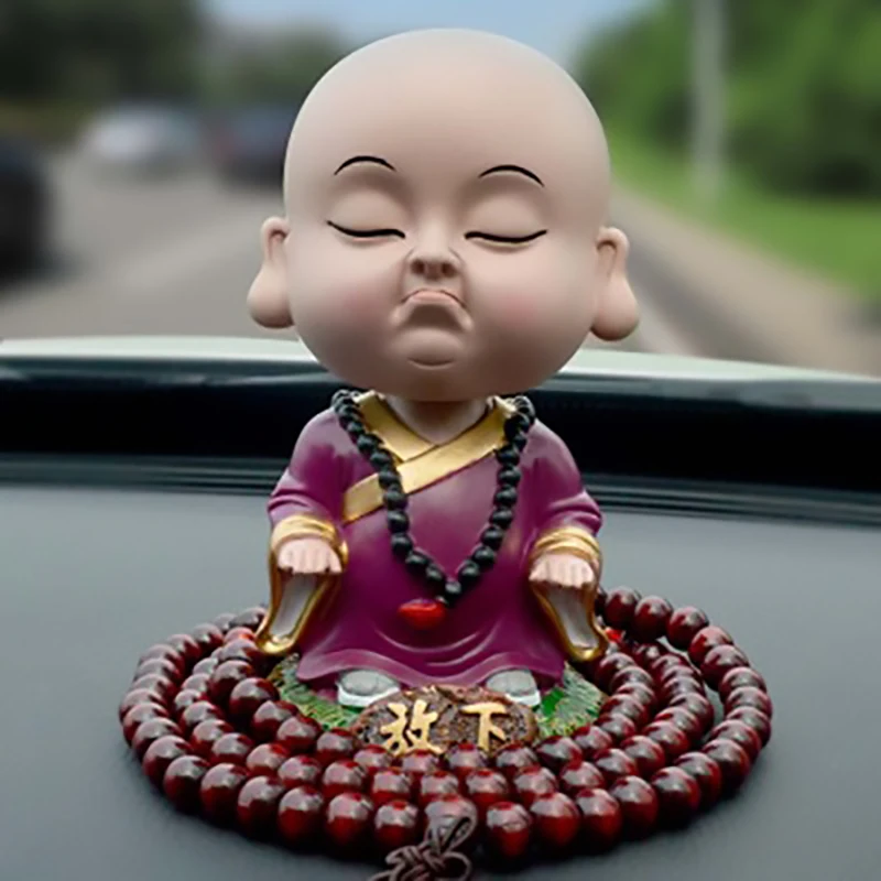 

Car decoration accessories resin Buddha monk figurine car interior Buddha Statue decoration Ornaments Home Decoration Accessory