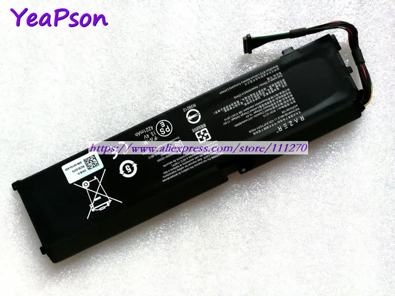 Yeapson 15 4 в 4221 мАч Подлинная модель Аккумулятор для ноутбука 4ICP5/46/108 Razer Blade базовая