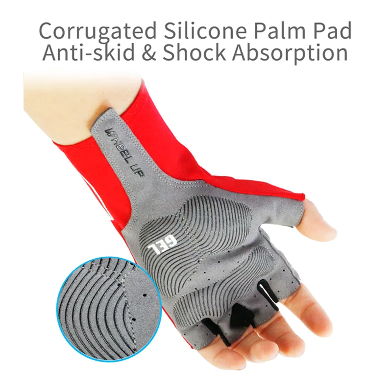 

WHeeL UP Cycling Gloves Half Finger Shockproof Wear Resistant Breathable MTB Road Bicycle Gloves Men Women Sports Bike Equipment