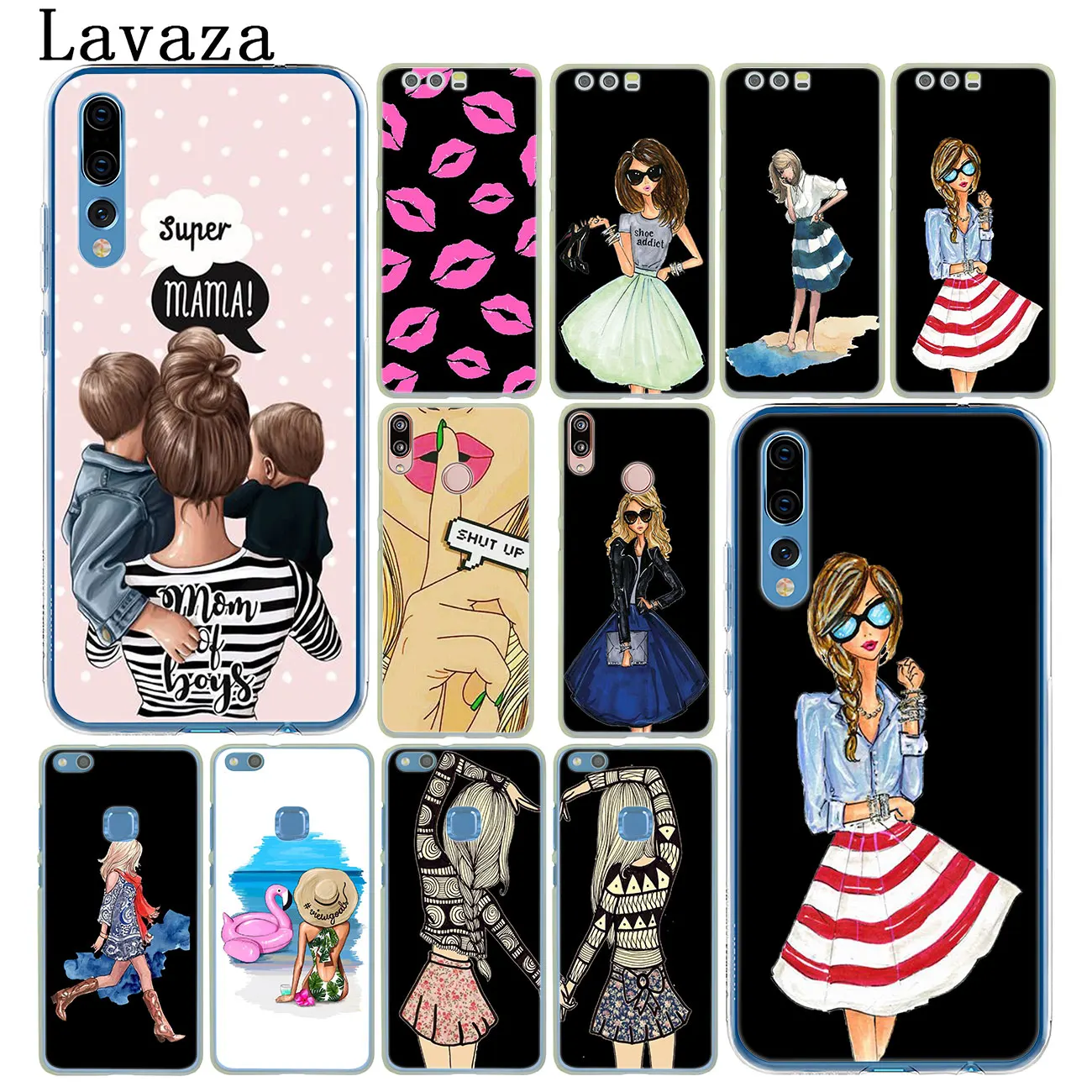 Lavaza Best Friend Shopping girl Phone Case for Huawei Y9 Y7 Prime 2018 2019 Honor 20 10 8 8A 8X 9X 9 Lite 7C 7X 7A Pro Cover | Мобильные