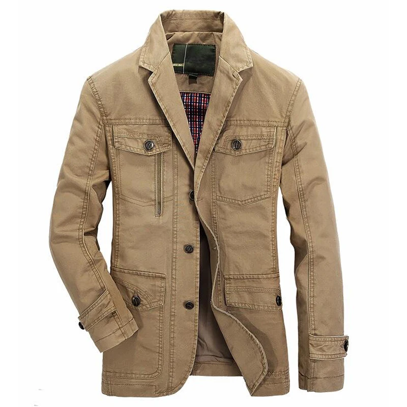 

Man Plus Size 5xl Blazers Jackets Cotton Casual Jacket Mens Spring Autumn Outwear Military Suit Coats Male Fashion Nice