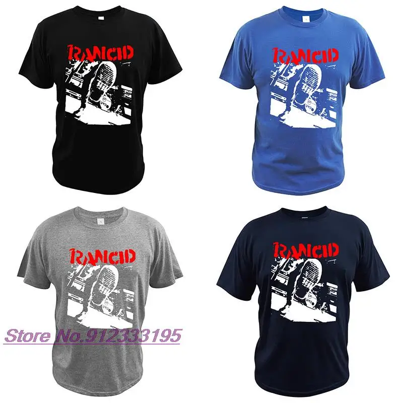 Rancid Tshirt Album Give Em the Boot Tshirt American Punk Rock Band Homme Soft 100% Cotton Tee Tops EU Size