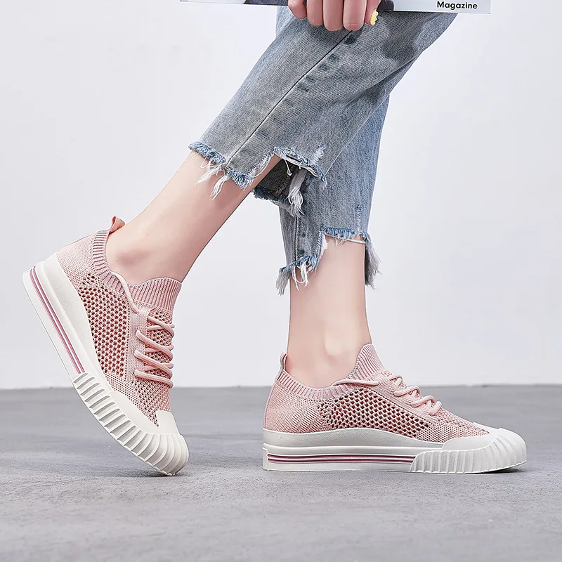 2019 Повседневная дышащая женская обувь из сетчатого материала Летние лоферы на