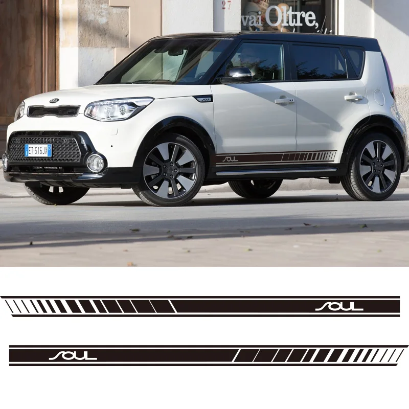 2 шт. автомобильные виниловые боковые полосы наклейки Авто графика для Kia
