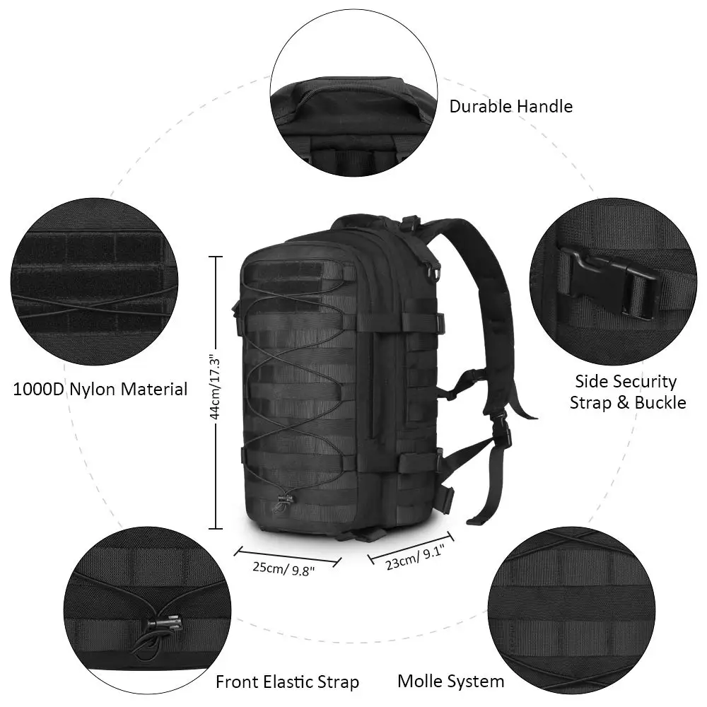 24L Тактический мешок плеча Molle Охотничьи сумки для кемпинга Рюкзак туристический Открытый многофункциональный альпинистский рюкзак тактический рюкзак тактическая сумка рюкзак мужской рюкзак походный спортивный 5.11