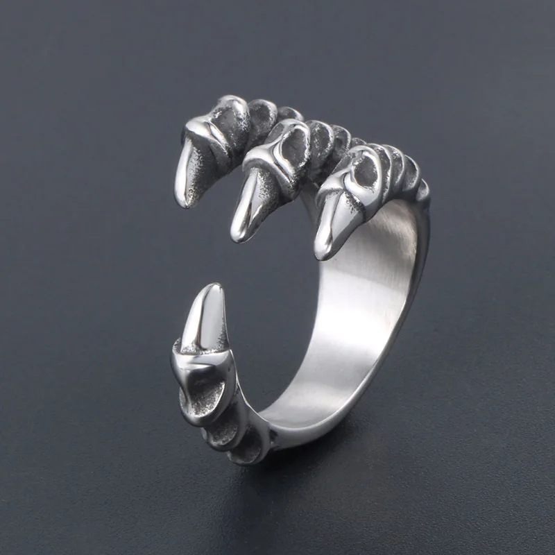 

Retro Dragon Claw Ring Stainless Steel Rings For Men Punk Jewelry Accessories For Men Cool Mens Ring Party Gift