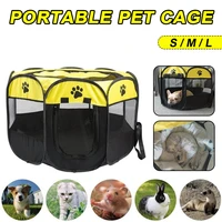 pet playpen breathable folding pet house octagonal cage collapsible exercise kennel tent for dogs cats puppies sml