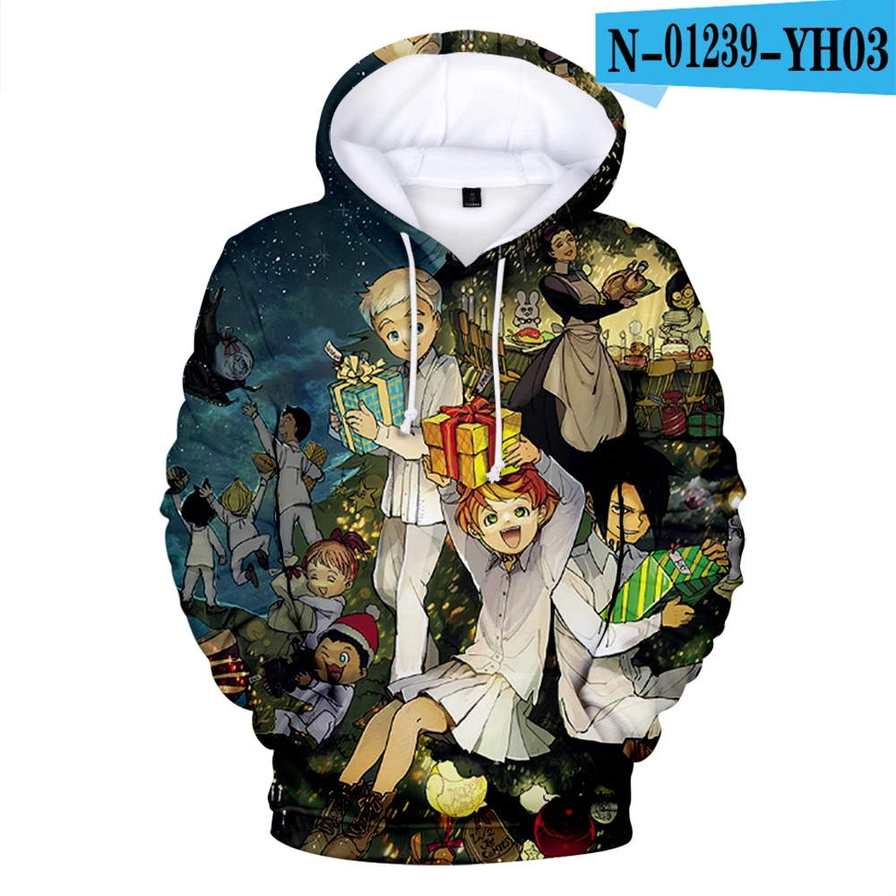 

Fashion Cute Boy/Girl 3D Hoody The Promised Neverland Hoodies Men/women Cosplay Comfortable Pullovers Kids Clothing