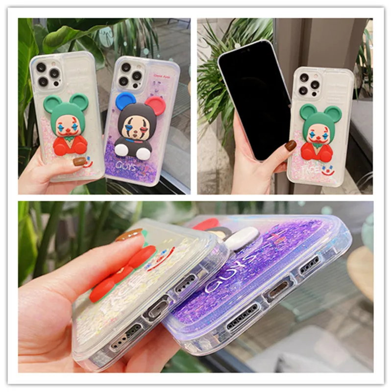 

Cartoon Clown Quicksand Protective Shell Phone Case Anti-fall Cover For Samsung Galaxy Note 20 10 Pro S21 S20 FE S10 Plus Ultra
