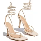 Сандалии женские винтажные с квадратным носком, босоножки с узкими ремешками и перекрестными ремешками, дизайнерская обувь с V-образным вырезом, лето 2021