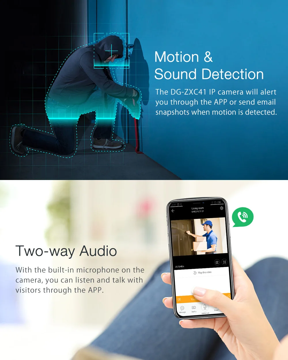 DIGOO DG-ZXC41, 1080 P, PTZ IP камера, уличная, умная, скоростная, купольная камера, беспроводная, Wifi, камера безопасности, панорамирование, 4-кратный цифровой зум, CCTV