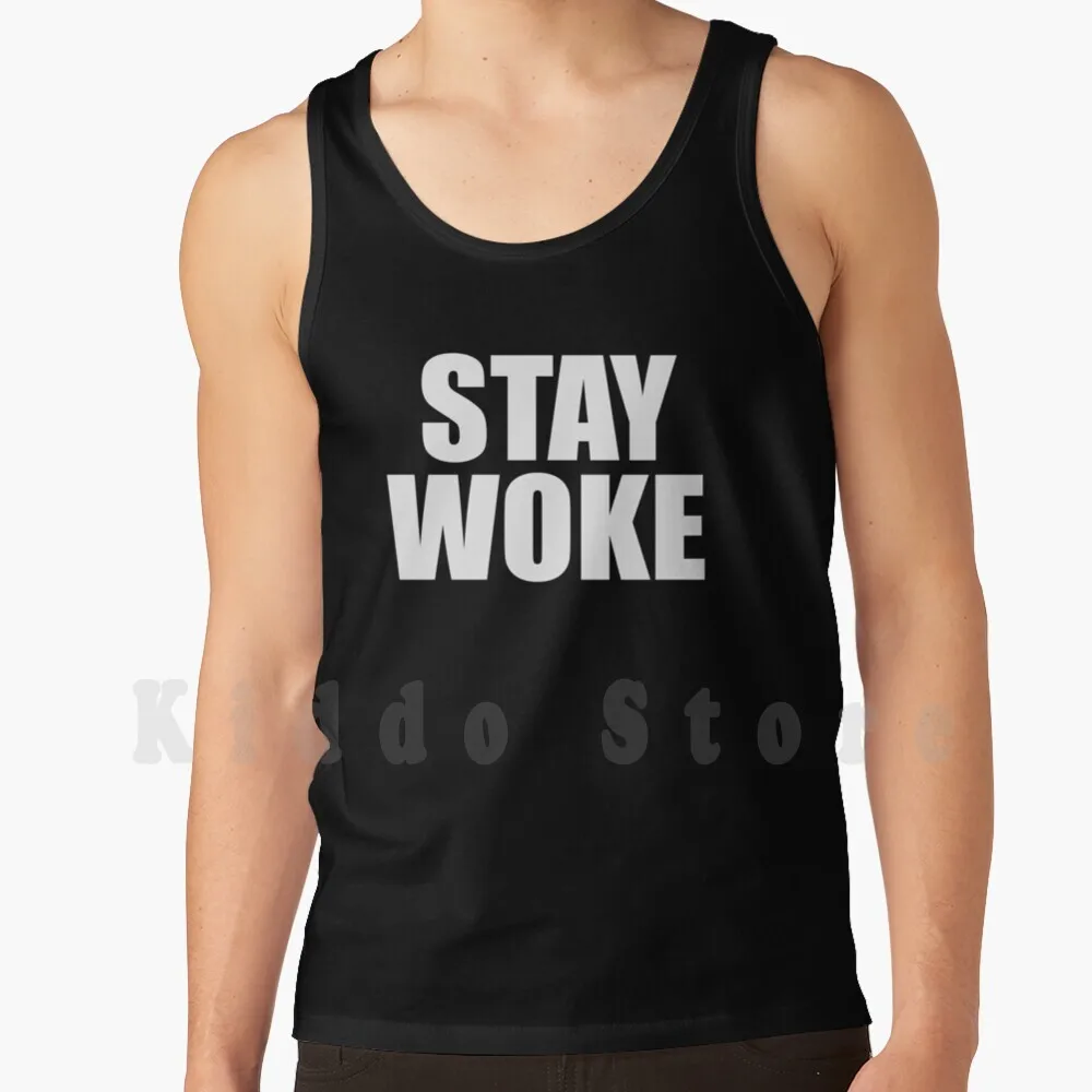 

Майка-жилет из 100% хлопка с надписью «Stay Wake»