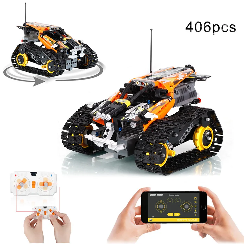 moc app rc гусеничный трюковый авто