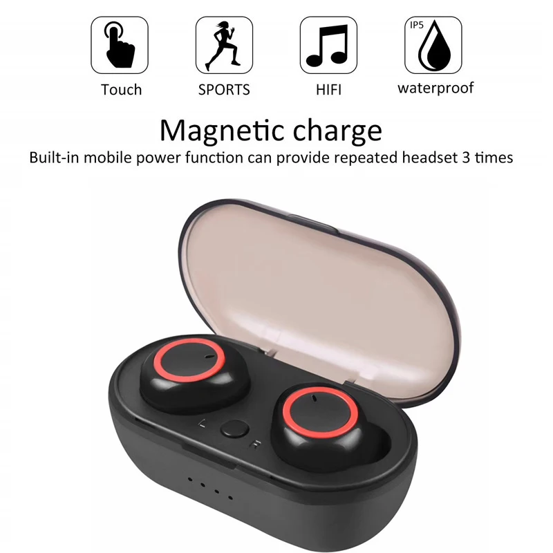 TWS-наушники с поддержкой Bluetooth сенсорным управлением и шумоподавлением |