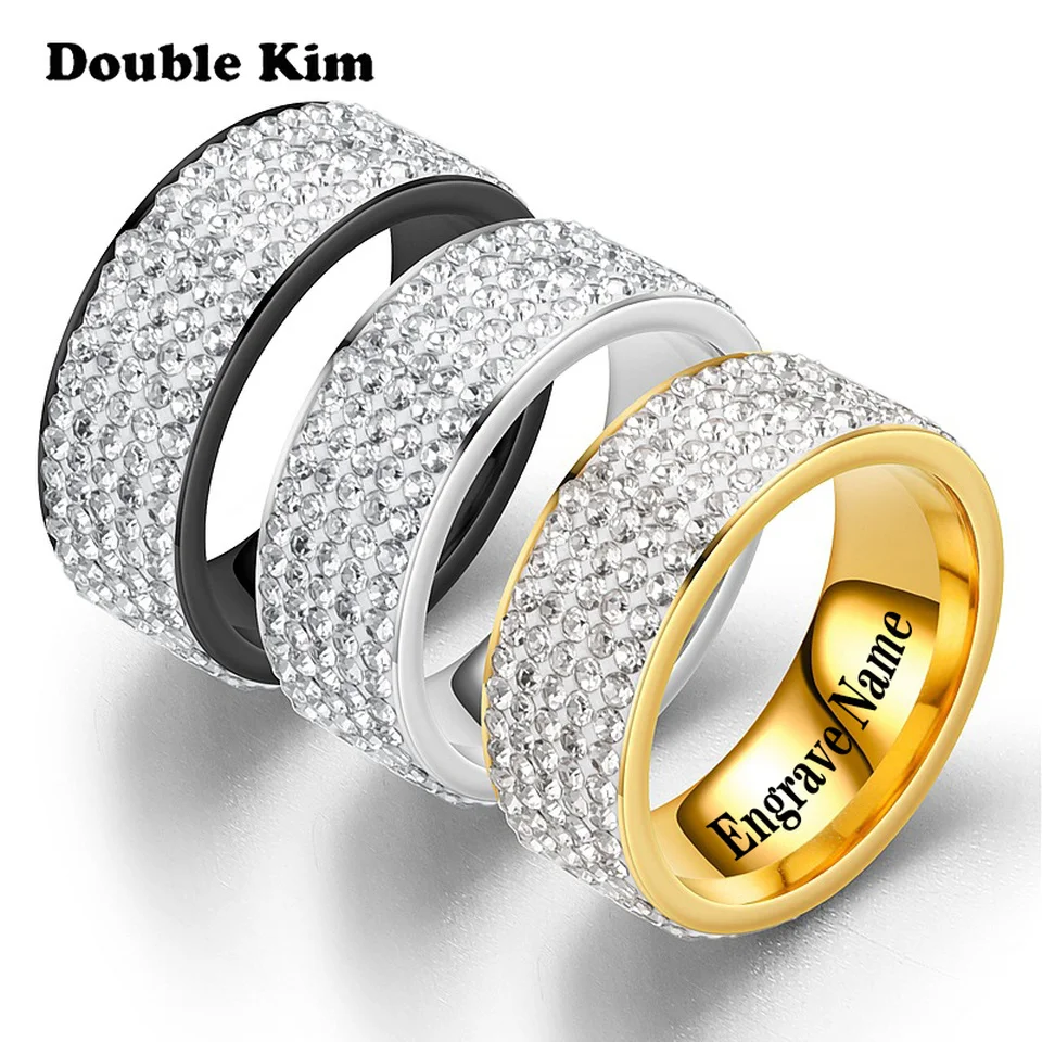 Изготовленный на заказ из нержавеющей стали 5 строк Золото цветное