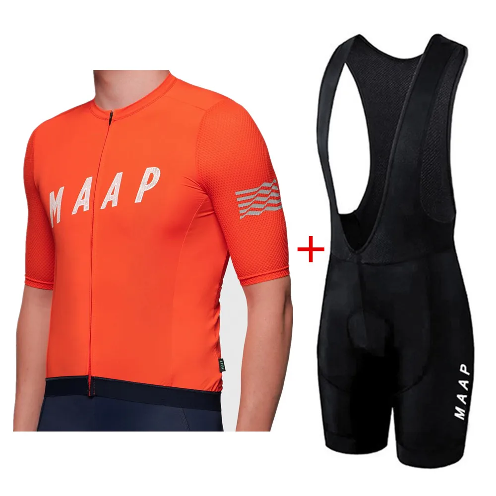 

MAAP гоночный Джерси 2021 оранжевый Мужской комплект спортивной одежды для гонок и велоспорта
