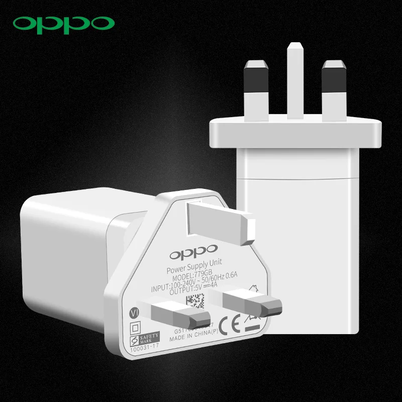 OPPO R11 зарядное устройство флэш-зарядка VOOC Micro usb/type-c кабель 5 в 4A Быстрая зарядка для R11s R9s R7s R15 A5s A3s R17 k3 k5 - Тип штекера: UK Charge