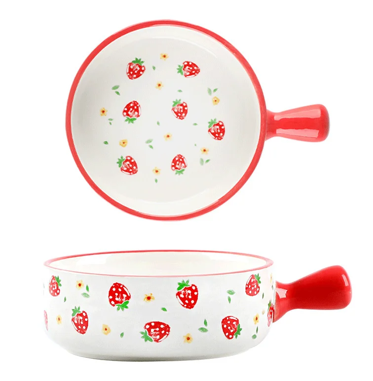 

Japanese Ramen Bowl Salad Rice Pasta Bowl Fruit Soup Noodle Bowl Microwave Ceramic Dinnerware 650ml
