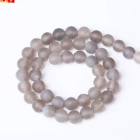 natural gray agates round loose beads natural stone beads 15 6 8 10 12mm for jewelry making diy bracelet necklace accessories